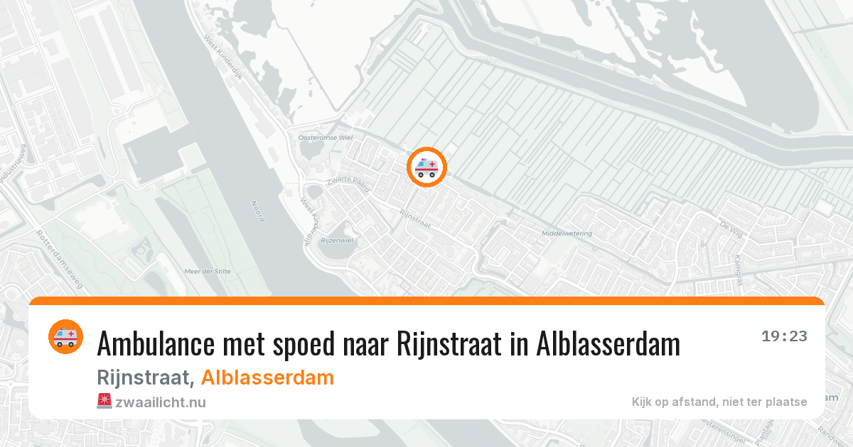 Ambulance met spoed naar Rijnstraat in Alblasserdam — 18 jul 2026