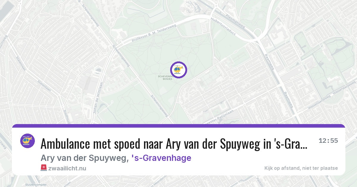 Ambulance met spoed naar Ary van der Spuyweg in 's-Gravenhage — 24 mrt 2026