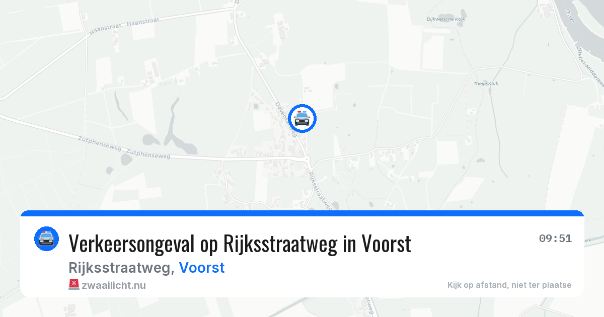 Verkeersongeval op Rijksstraatweg in Voorst — 8 apr 2026