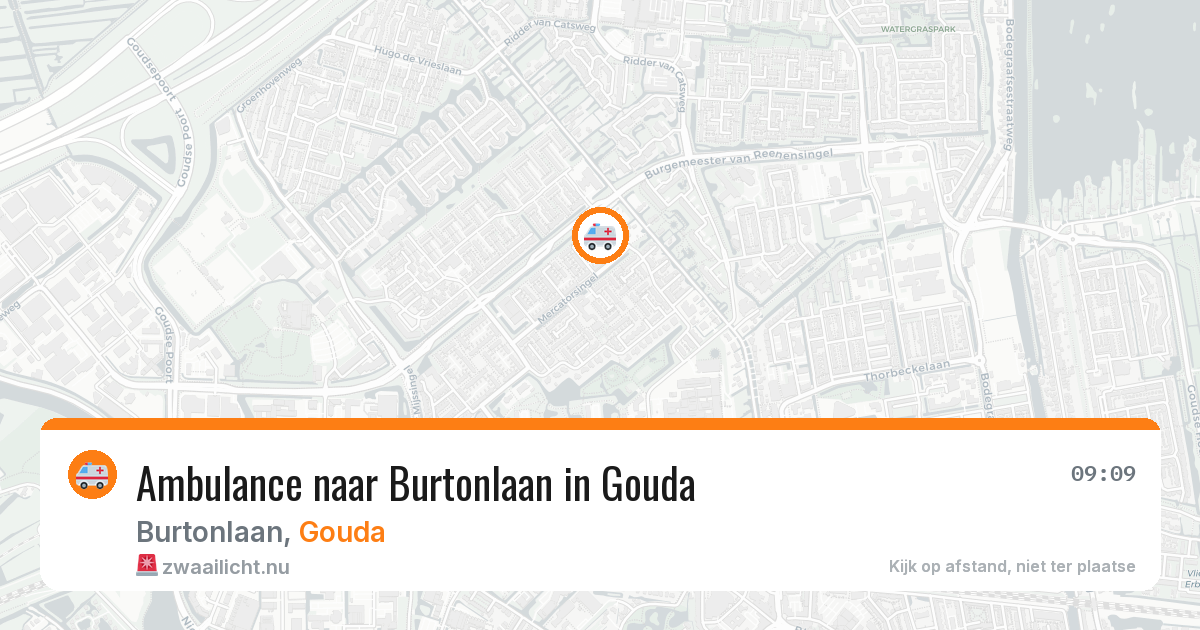 Ambulance naar Burtonlaan in Gouda — 13 jul 2026