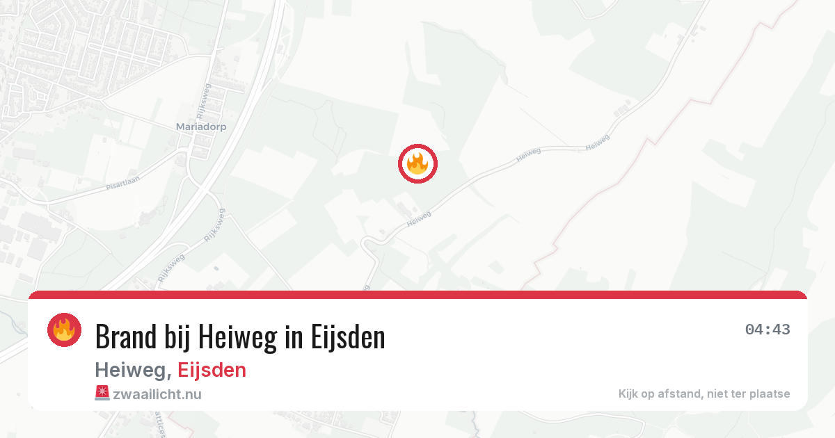 Brand bij Heiweg in Eijsden — 30 mrt 2026