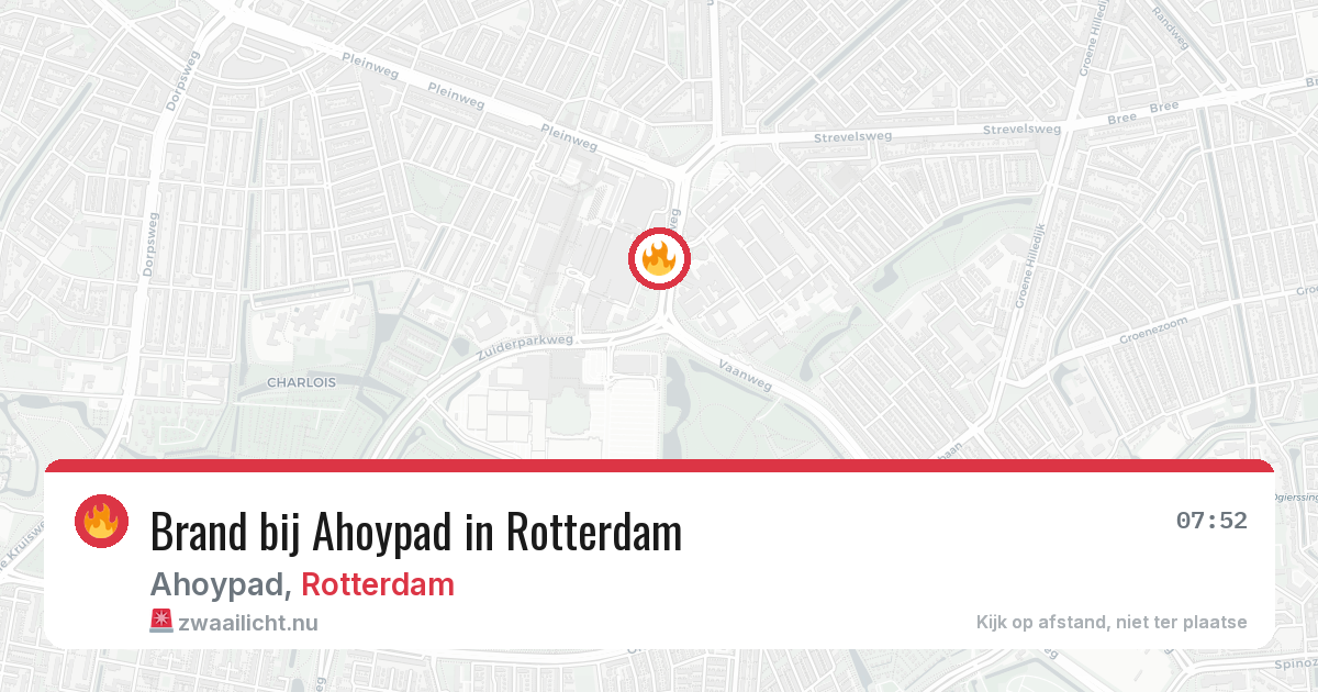 Brand bij Ahoypad in Rotterdam — 12 jul 2026