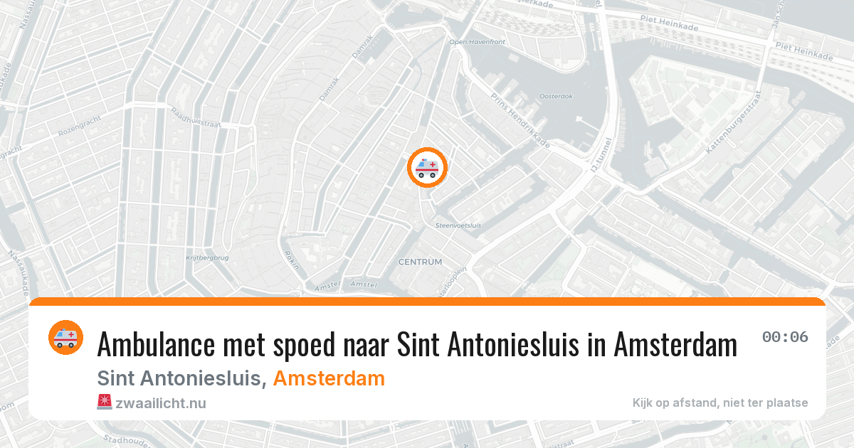 Ambulance met spoed naar Sint Antoniesluis in Amsterdam — 25 jul 2026