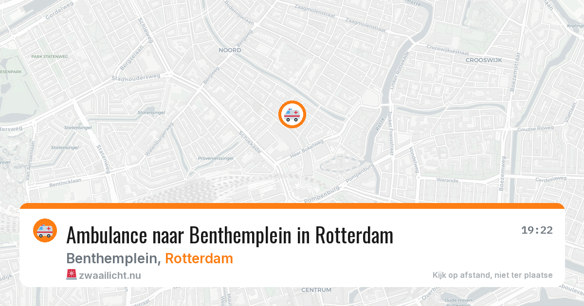 Ambulance naar Benthemplein in Rotterdam — 15 mei 2026