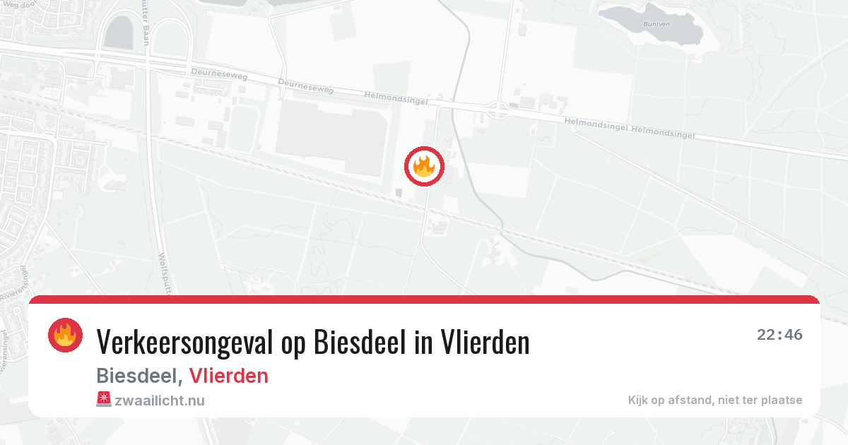 Verkeersongeval op Biesdeel in Vlierden — 28 jan 2026