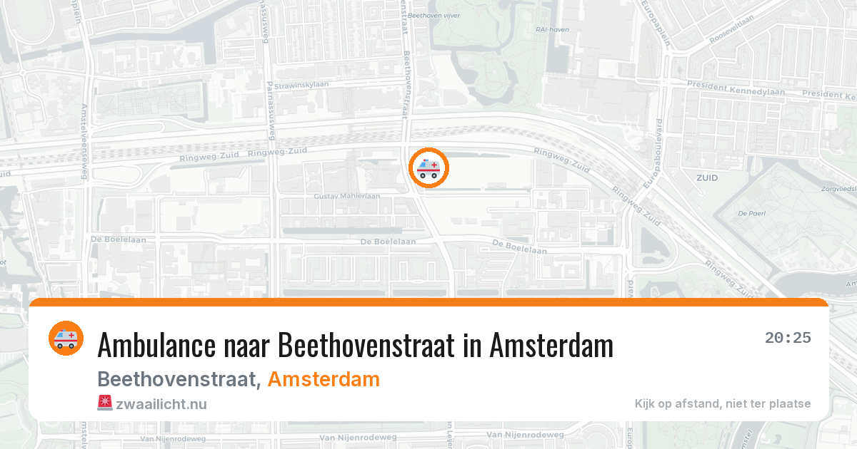 Ambulance naar Beethovenstraat in Amsterdam — 8 jun 2026