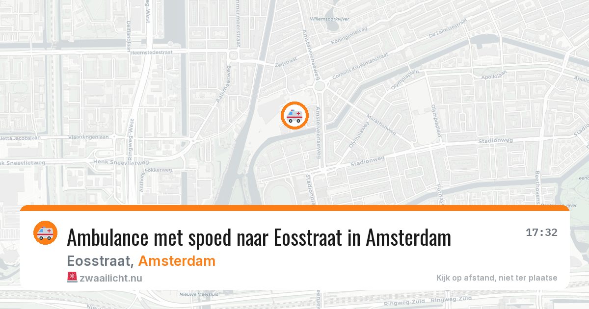 Ambulance met spoed naar Eosstraat in Amsterdam — 8 apr 2026