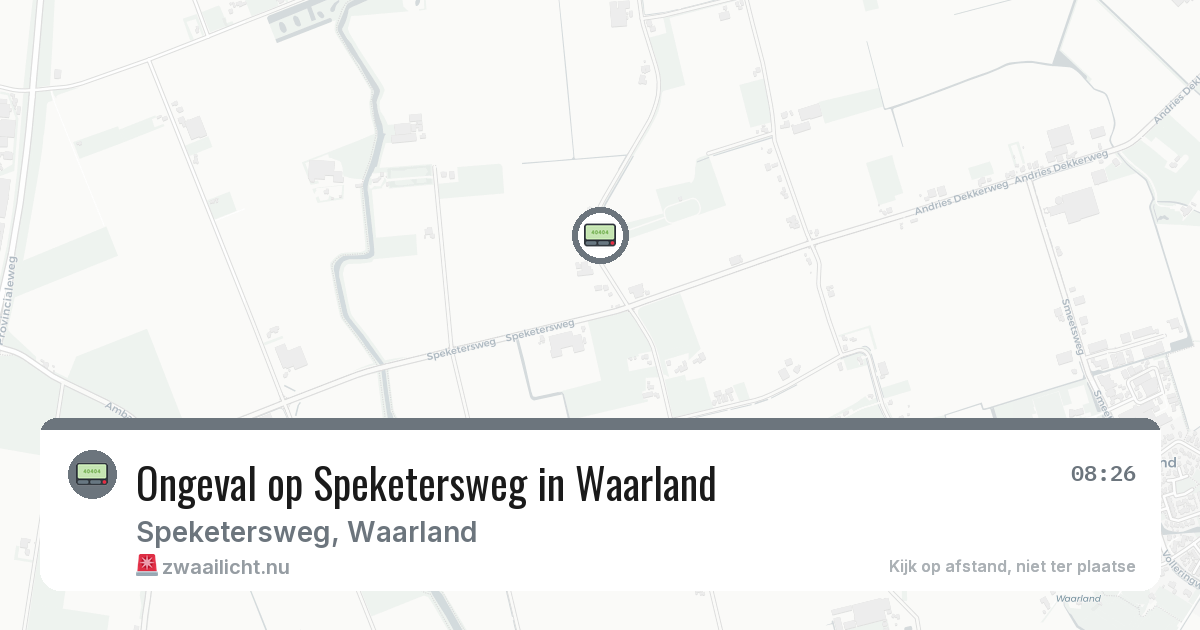 Ongeval op Speketersweg in Waarland — 31 jan 2026