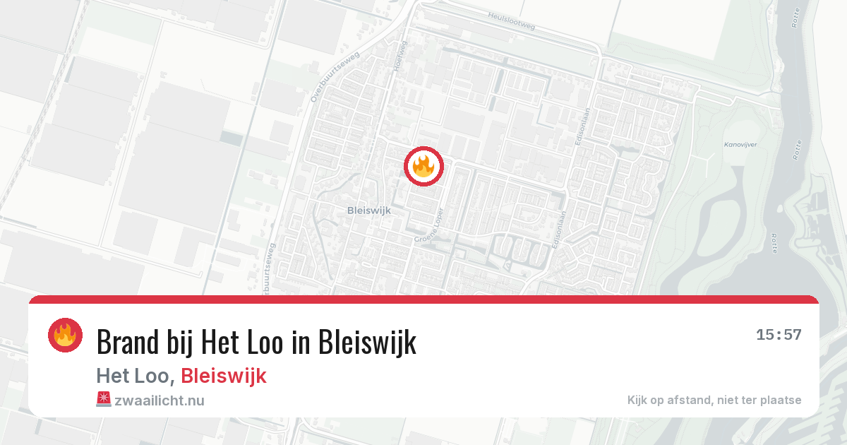 Brand bij Het Loo in Bleiswijk — 12 mrt 2026