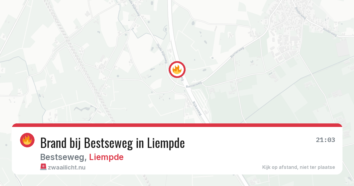 Brand bij Bestseweg in Liempde — 22 jan 2026