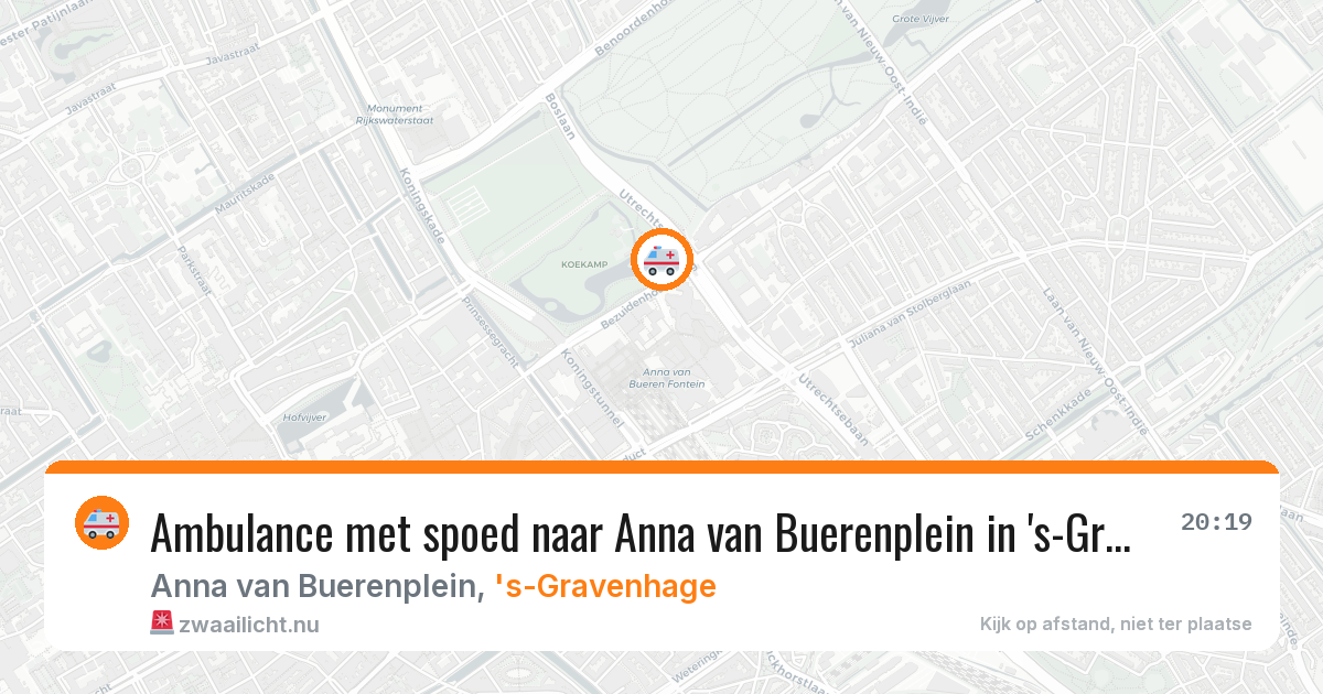 Ambulance met spoed naar Anna van Buerenplein in 's-Gravenhage — 18 mrt 2026