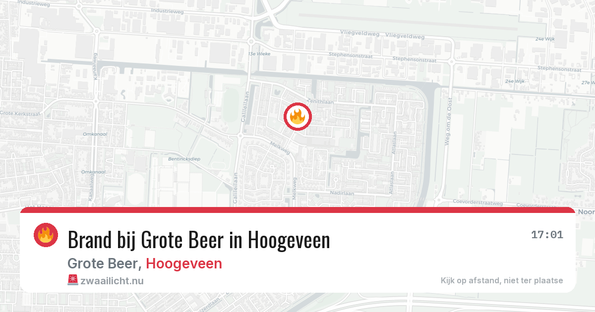 Brand bij Grote Beer in Hoogeveen — 20 apr 2026