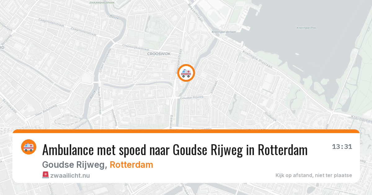 Ambulance met spoed naar Goudse Rijweg in Rotterdam — 14 jul 2026