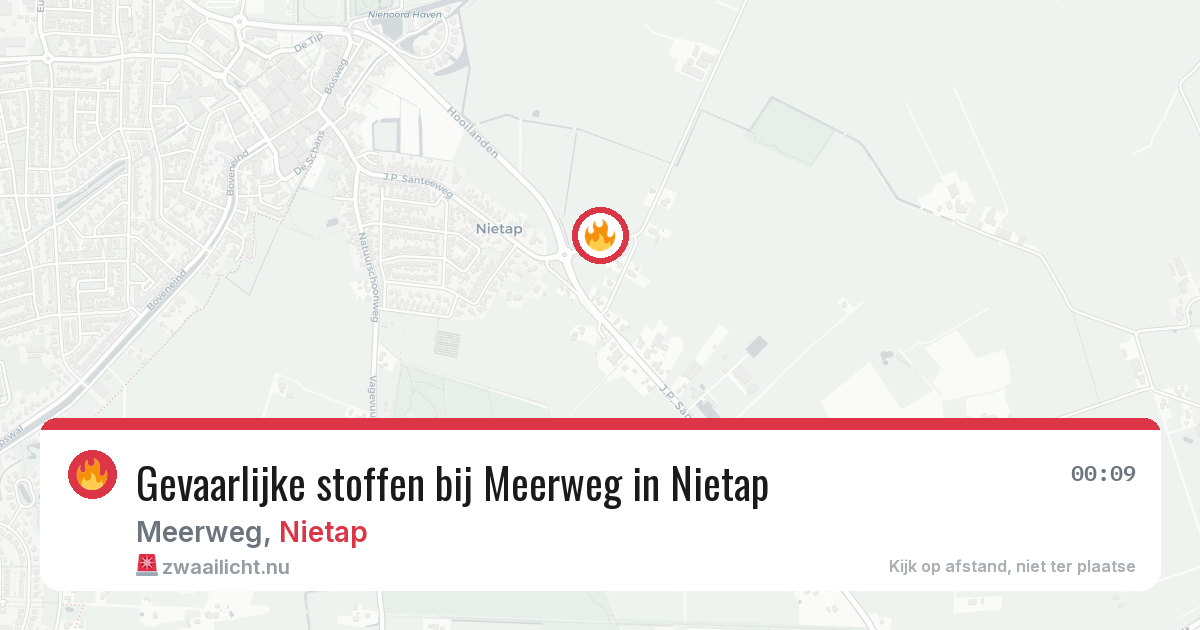 Gevaarlijke stoffen bij Meerweg in Nietap — 12 jul 2026