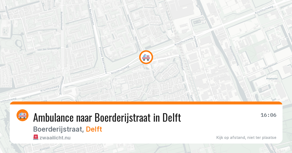 Ambulance naar Boerderijstraat in Delft — 24 jul 2026