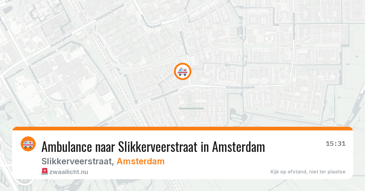 Ambulance naar Slikkerveerstraat in Amsterdam — 29 mei 2026