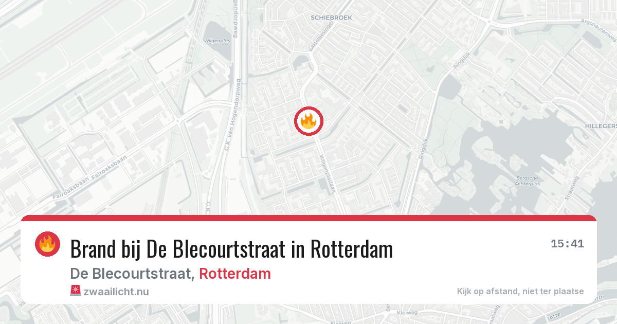 Brand bij De Blecourtstraat in Rotterdam — 22 mei 2026