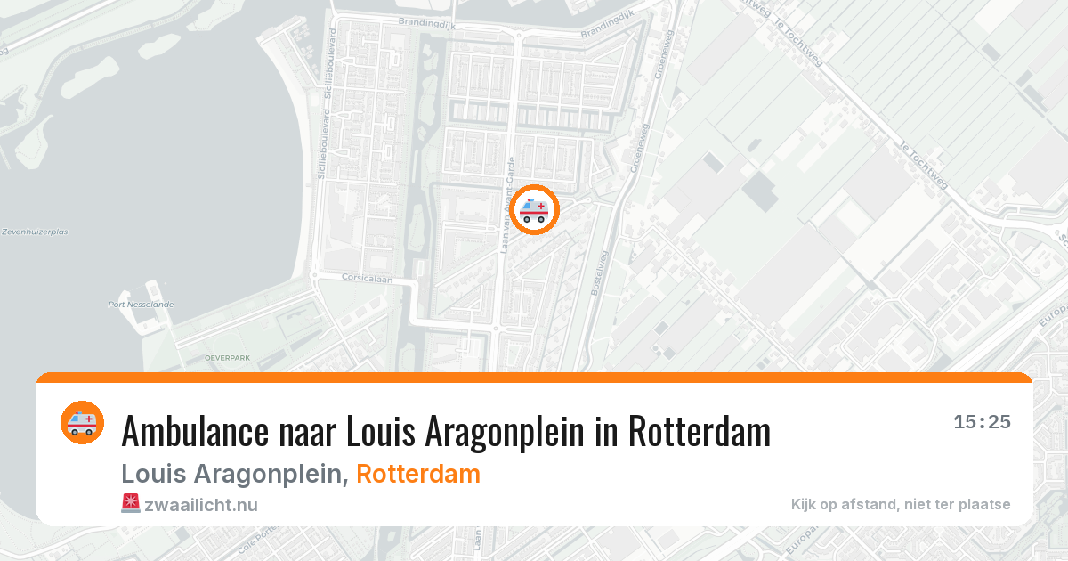 Ambulance naar Louis Aragonplein in Rotterdam — 13 mei 2026