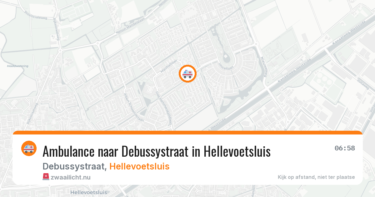 Ambulance naar Debussystraat in Hellevoetsluis — 16 jul 2026