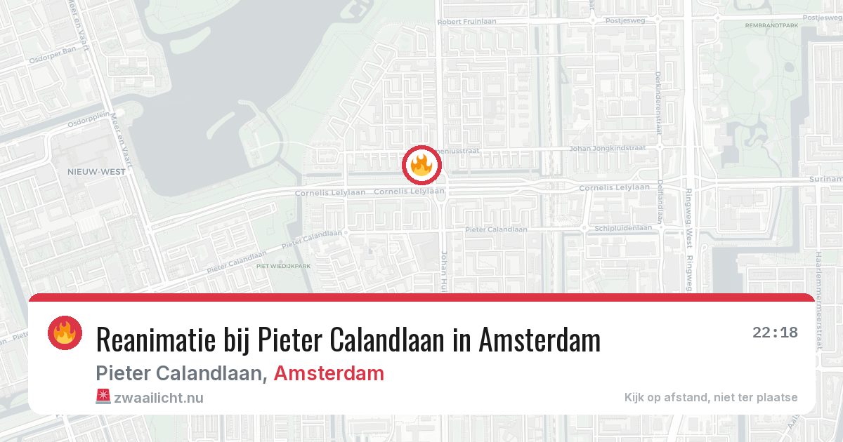 Reanimatie bij Pieter Calandlaan in Amsterdam — 25 jul 2026