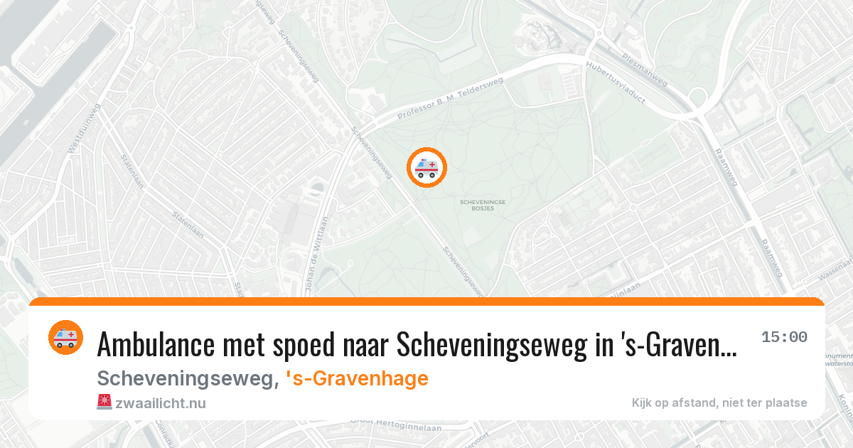 Ambulance met spoed naar Scheveningseweg in 's-Gravenhage — 8 jun 2026