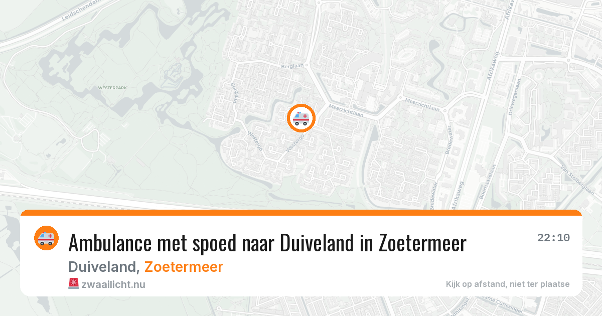 Ambulance met spoed naar Duiveland in Zoetermeer — 21 jul 2026
