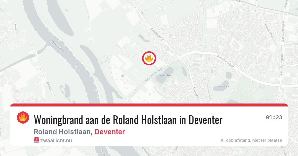 Woningbrand aan de Roland Holstlaan in Deventer — 9 jun 2026