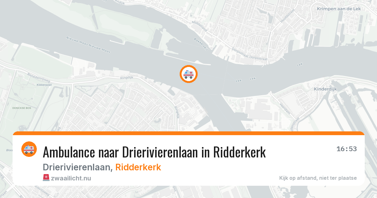 Ambulance naar Drierivierenlaan in Ridderkerk — 26 mei 2026