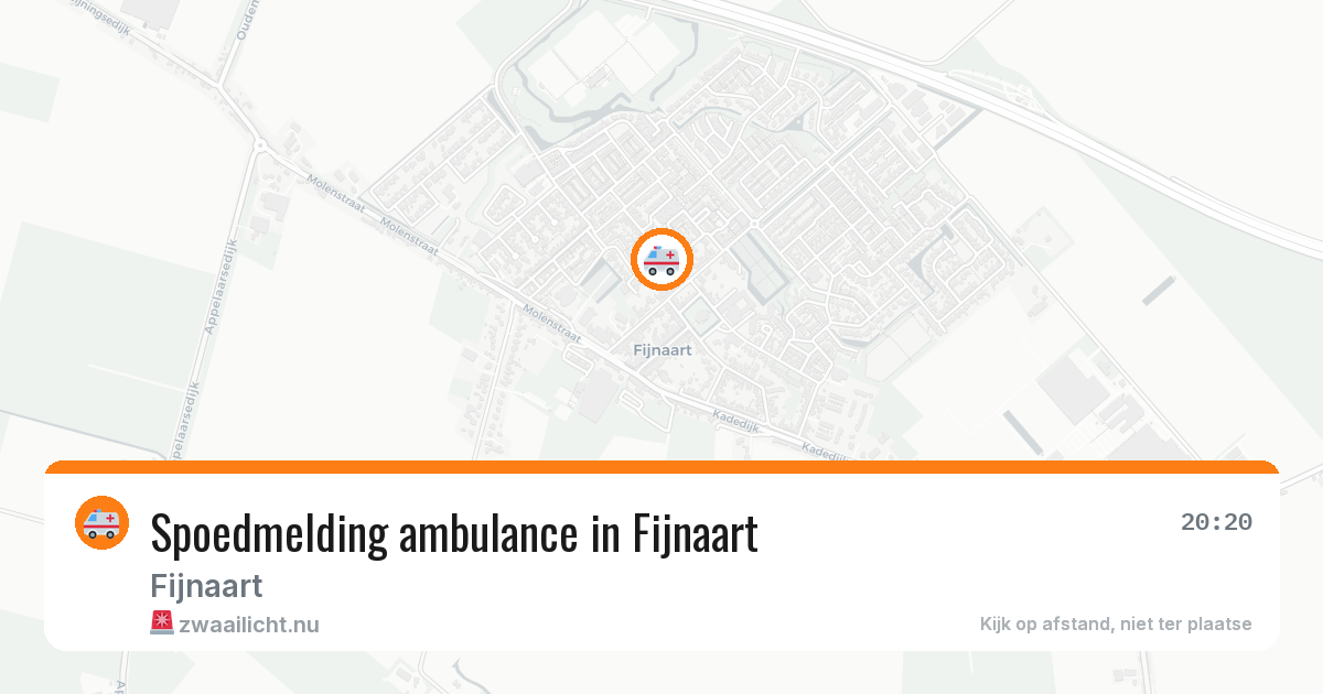 Spoedmelding ambulance in Fijnaart — 10 jul 2026