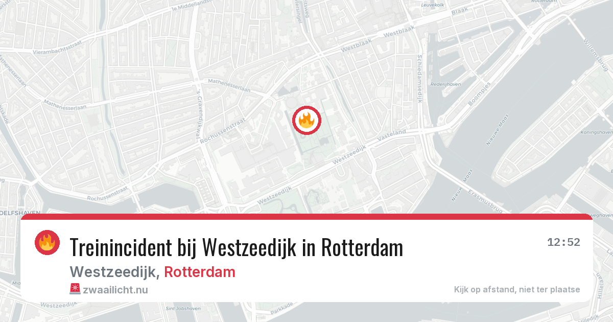 Treinincident bij Westzeedijk in Rotterdam — 4 jun 2026