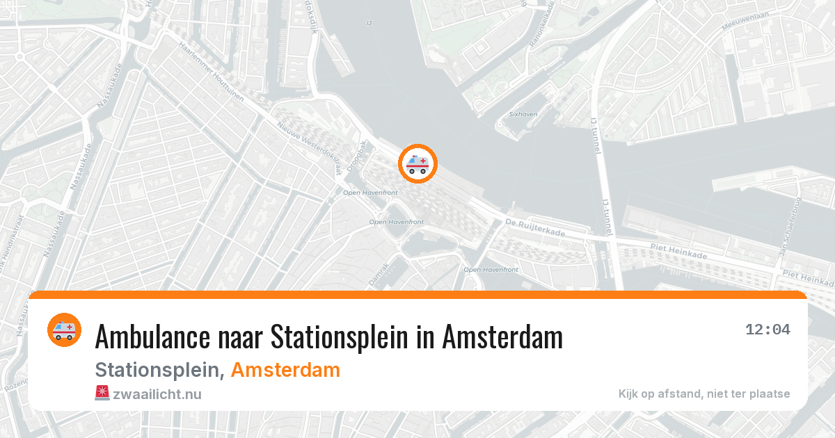 Ambulance naar Stationsplein in Amsterdam — 18 jul 2026