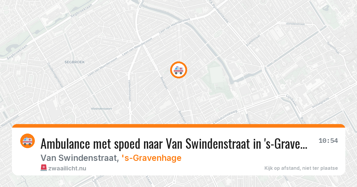 Ambulance met spoed naar Van Swindenstraat in 's-Gravenhage — 11 jul 2026