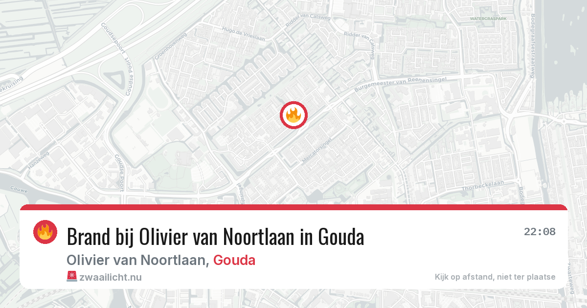 Brand bij Olivier van Noortlaan in Gouda — 1 jun 2026