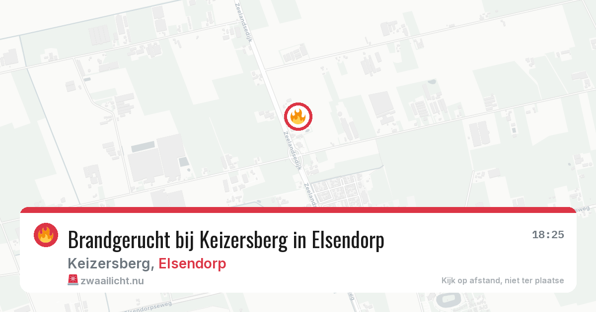 Brandgerucht bij Keizersberg in Elsendorp — 20 jul 2026