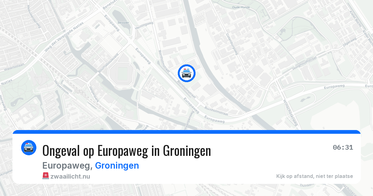 Ongeval op Europaweg in Groningen — 13 mrt 2026