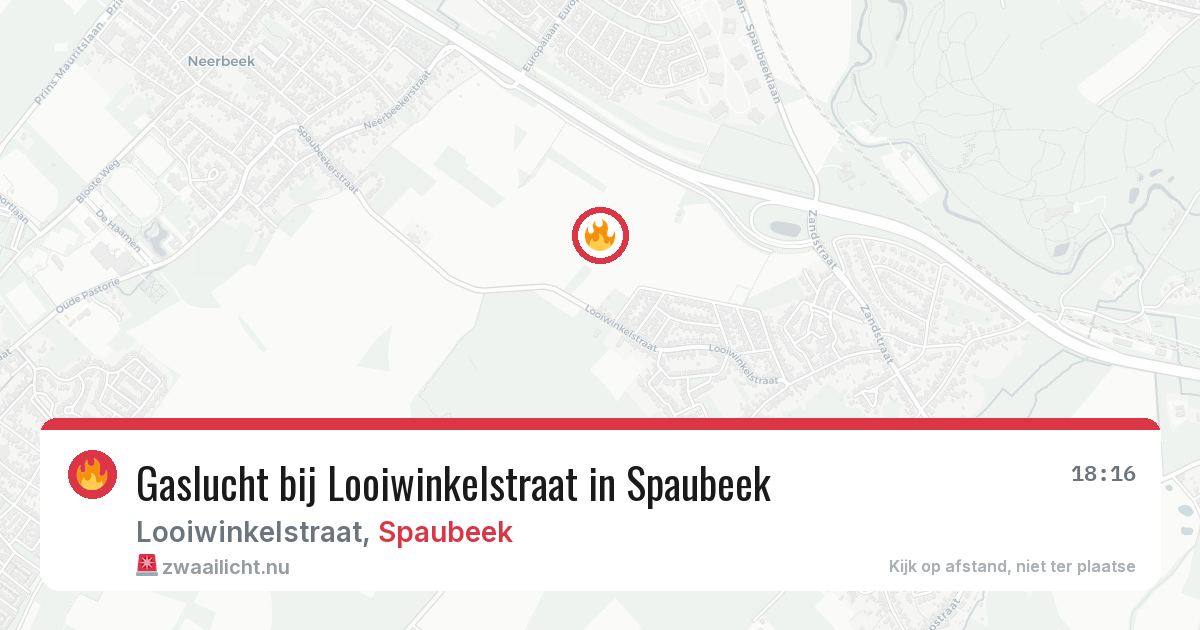Gaslucht bij Looiwinkelstraat in Spaubeek — 15 feb 2026