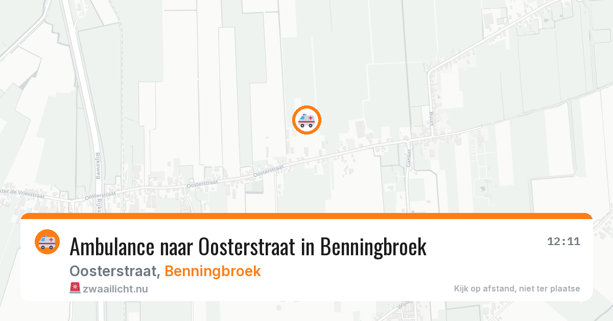 Ambulance naar Oosterstraat in Benningbroek — 31 mei 2026