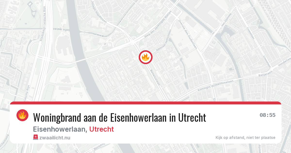 Woningbrand aan de Eisenhowerlaan in Utrecht — 25 mrt 2026