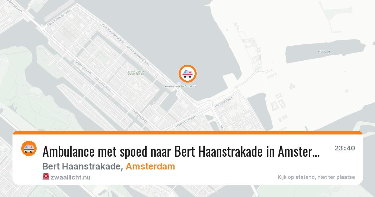 Ambulance met spoed naar Bert Haanstrakade in Amsterdam — 21 mrt 2026