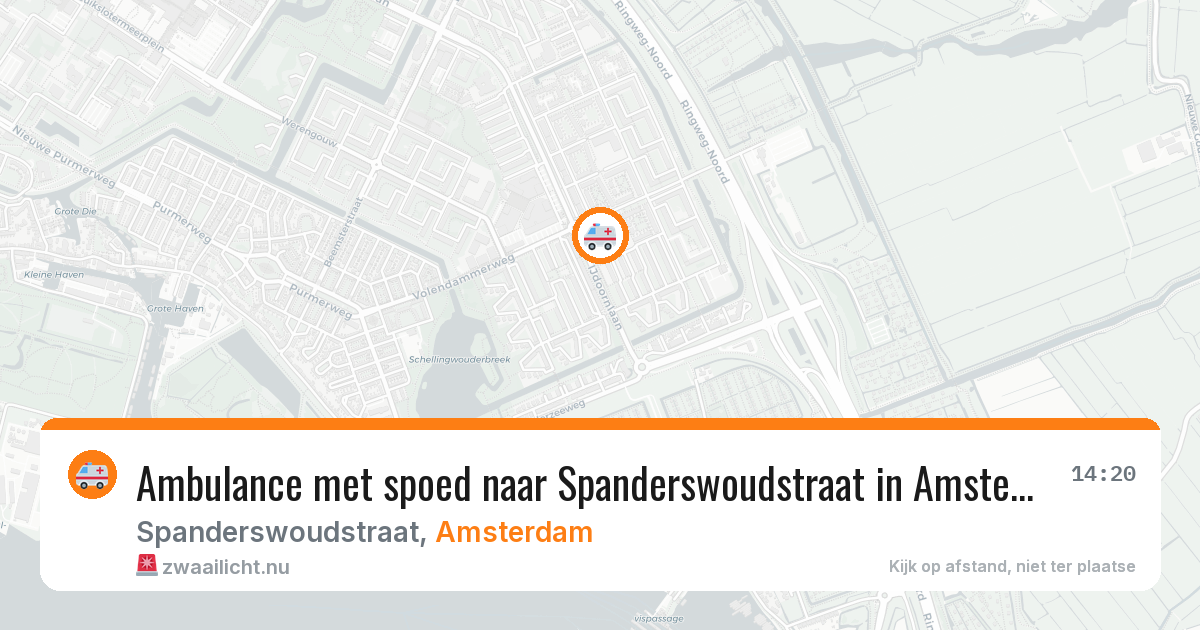Ambulance met spoed naar Spanderswoudstraat in Amsterdam — 13 jul 2026