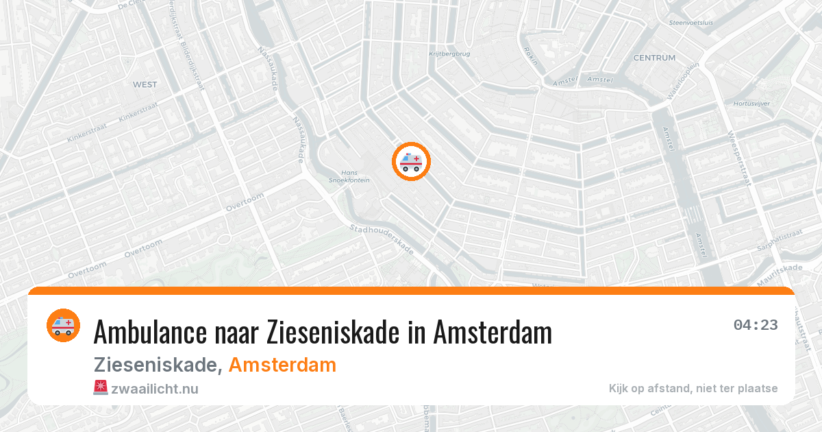 Ambulance naar Zieseniskade in Amsterdam — 11 jul 2026