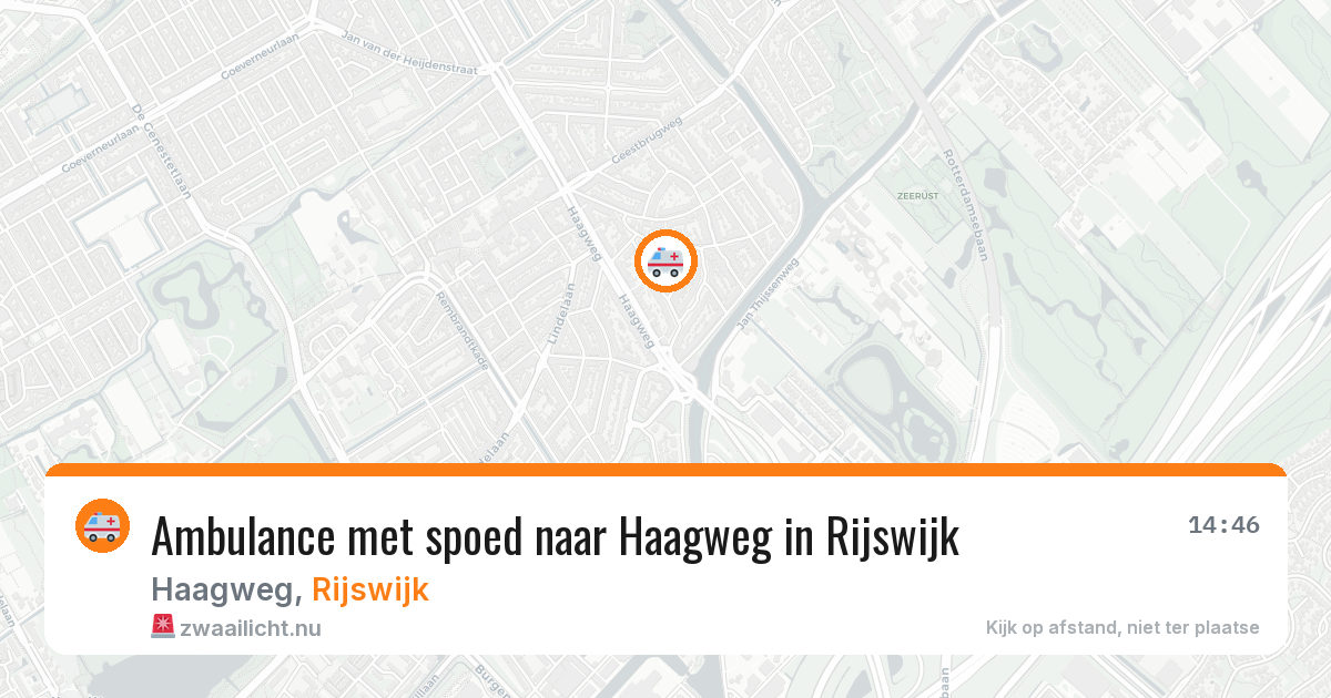 Ambulance met spoed naar Haagweg in Rijswijk — 19 mrt 2026
