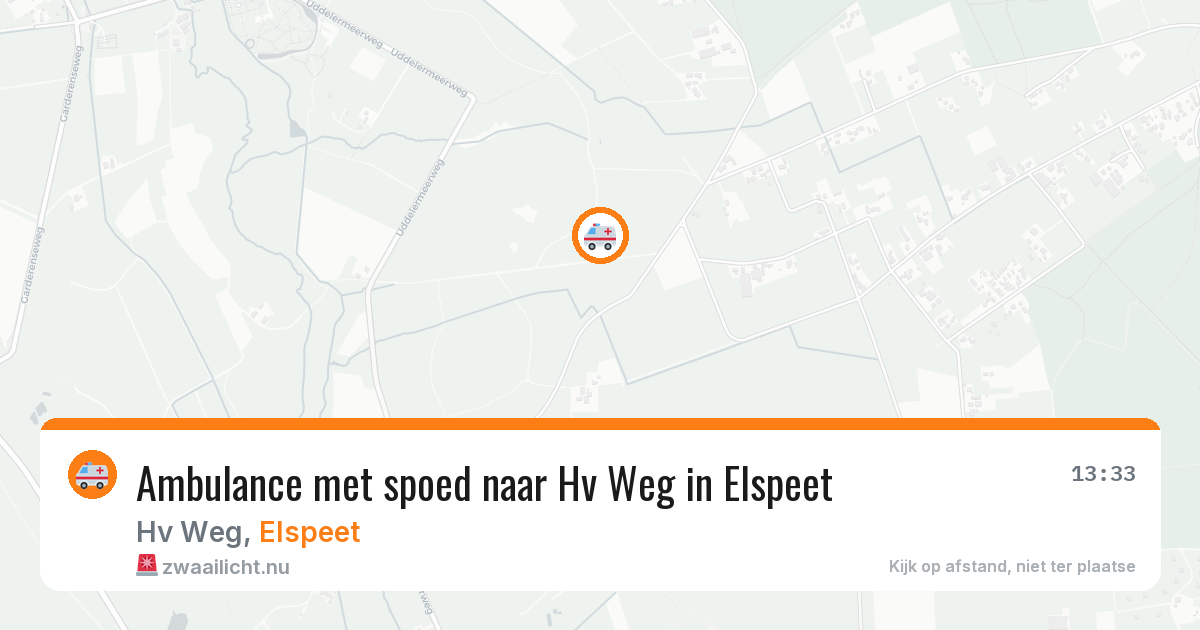 Ambulance met spoed naar Hv Weg in Elspeet — 9 jul 2026