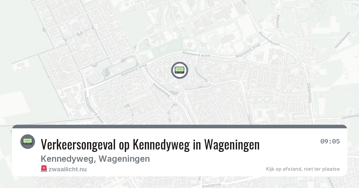 Verkeersongeval op Kennedyweg in Wageningen — 8 mei 2026