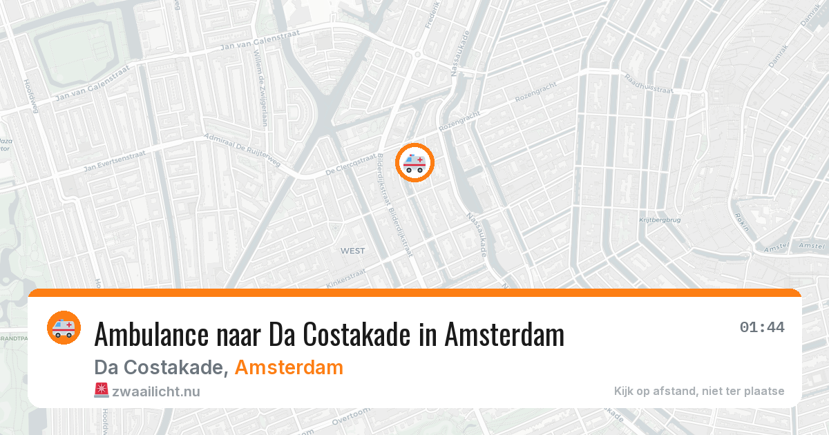 Ambulance naar Da Costakade in Amsterdam — 25 jul 2026