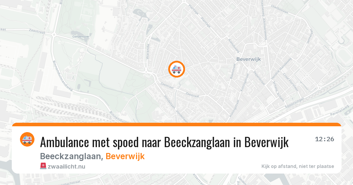 Ambulance met spoed naar Beeckzanglaan in Beverwijk — 22 mei 2026