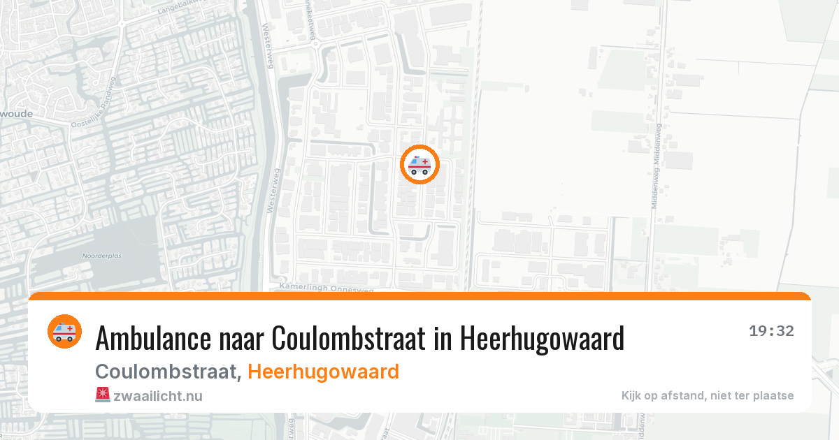 Ambulance naar Coulombstraat in Heerhugowaard — 1 jun 2026