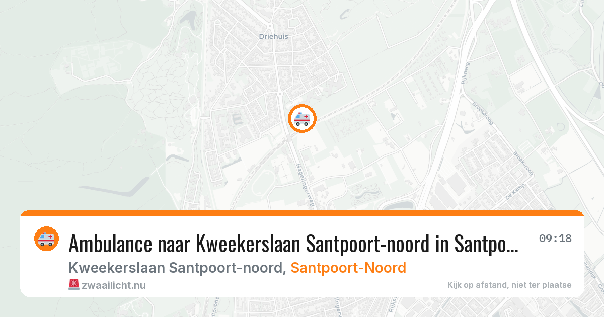 Ambulance naar Kweekerslaan Santpoort-noord in Santpoort-Noord — 16 jul 2026