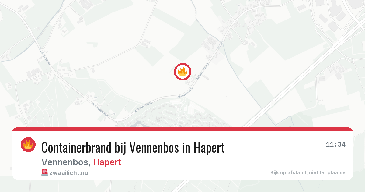 Containerbrand bij Vennenbos in Hapert — 10 apr 2026