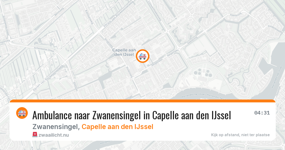 Ambulance naar Zwanensingel in Capelle aan den IJssel — 11 mei 2026